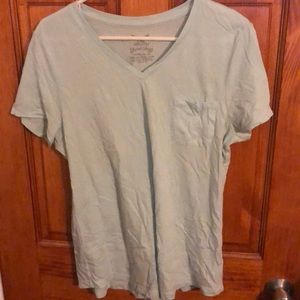 Sea Green V Neck